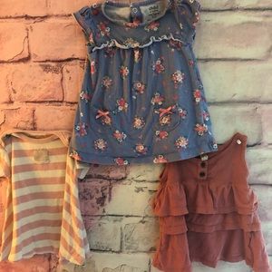 Three pretty little girl shirts